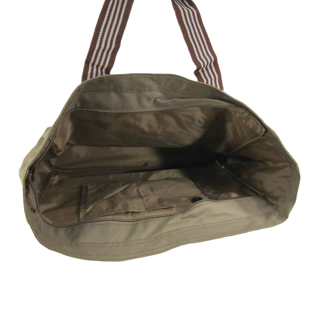 ファスナー付 ビッグ ラインベルト トートバッグ 全4色 |  A3 対応 肩掛け カジュアル 大きい お稽古 レッスンバッグ 軽量  男女兼用 マチ付き シンプル 茶 ブラウン 3W57