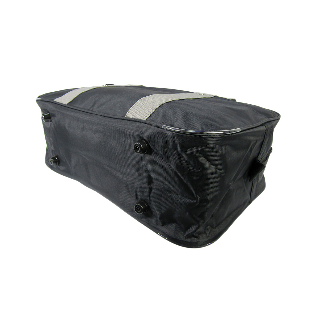 [A.O.T エーオーティー] A4対応 シンプル スクールバッグ スクバ 通学用 サブバッグ 横向き  学校 通学かばん 学生 生徒 男女兼用 黒×灰 ブラック×グレー 3387