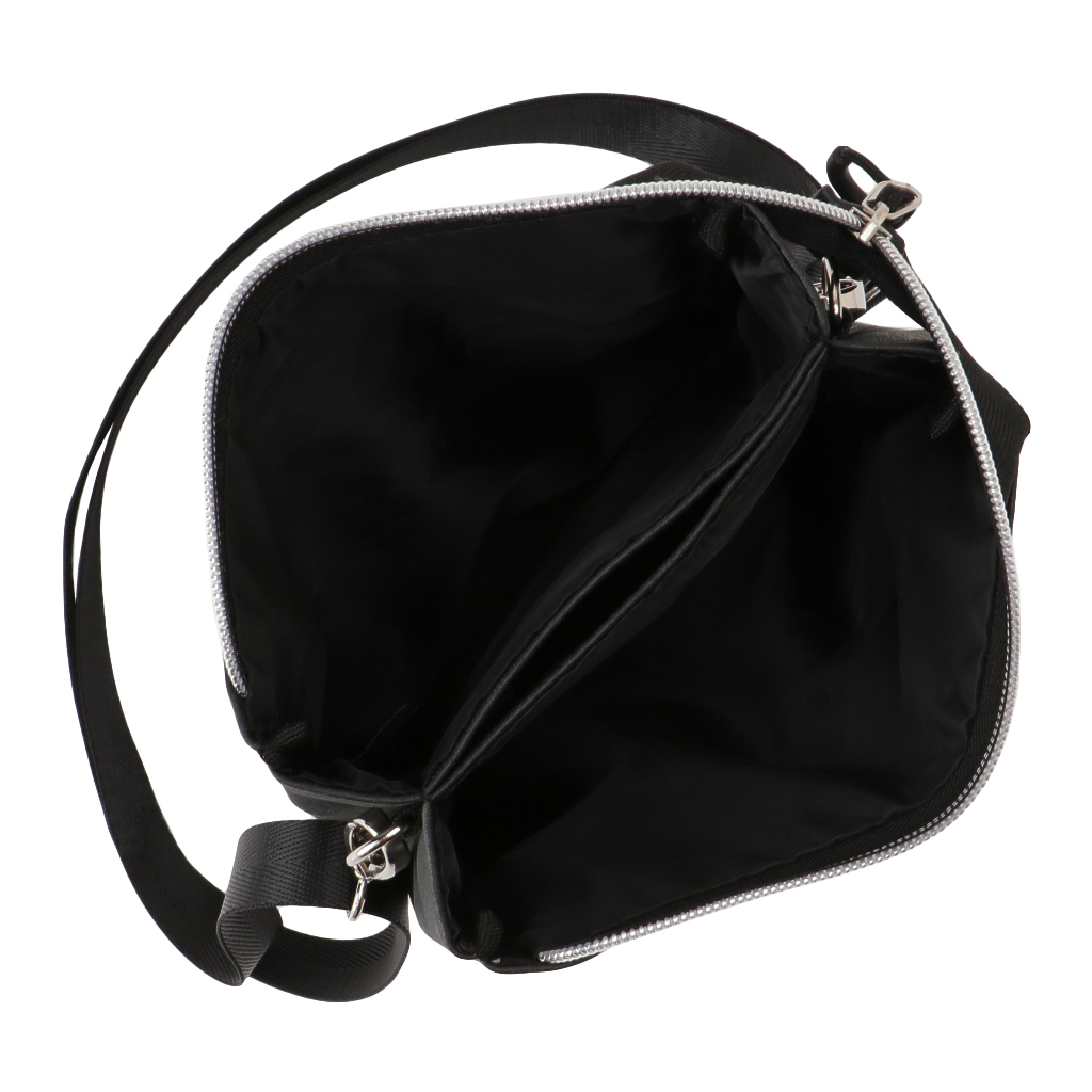 [CUBIC CORE キュービックコア] サコッシュ ショルダーバッグ 軽量 ショルダー 斜めがけ シンプル くすみカラー 薄マチ 収納力 大容量 黒 ブラック 1E31