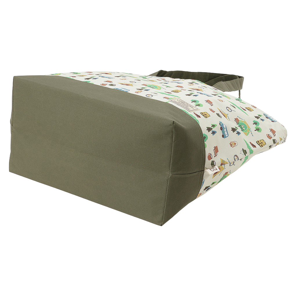 保冷バッグ トートバッグ 4WJ2 [mama fiore マーマフィオーレ] Picoteeシリーズ ピコティ 保温保冷 OUTDOOR柄 大容量 レジャー キャンプ レディース カーキ