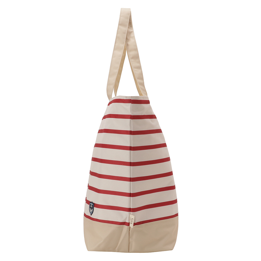 保冷バッグ トートバッグ 4X87 [mama fiore マーマフィオーレ] Picoteeシリーズ ピコティ 保温保冷 マリンボーダー おしゃれ レジャー レディース レッド