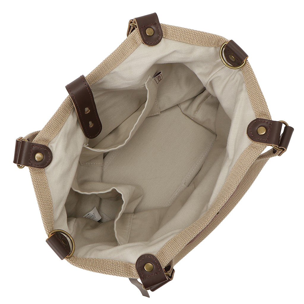 帆布工房 PEARIIシリーズ| バイカラー仕様 2WAY ハンドバッグ ショルダーバッグ 軽量 お弁当 天然素材 帆布 本革 底板付き ナチュラル カジュアル レディース はんぷこうぼう 3X40 