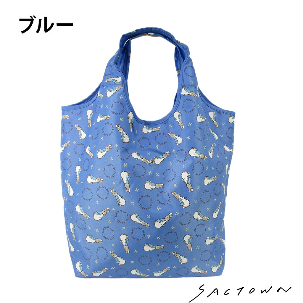 ピーターラビット（TM) |  ロゴ リース総柄 コンパクト マルシェバッグ (L) 全5色 0636