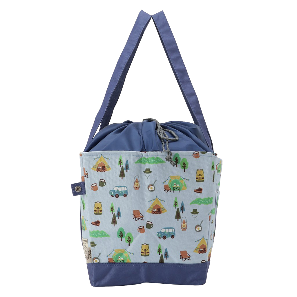 保温 保冷 レジかごバッグ 4WJ4 [mama fiore マーマフィオーレ] Picoteeシリーズ ピコティ 保温保冷 OUTDOOR 大容量 レジカゴバッグ トートバッグ キャンプ レディース ブルー