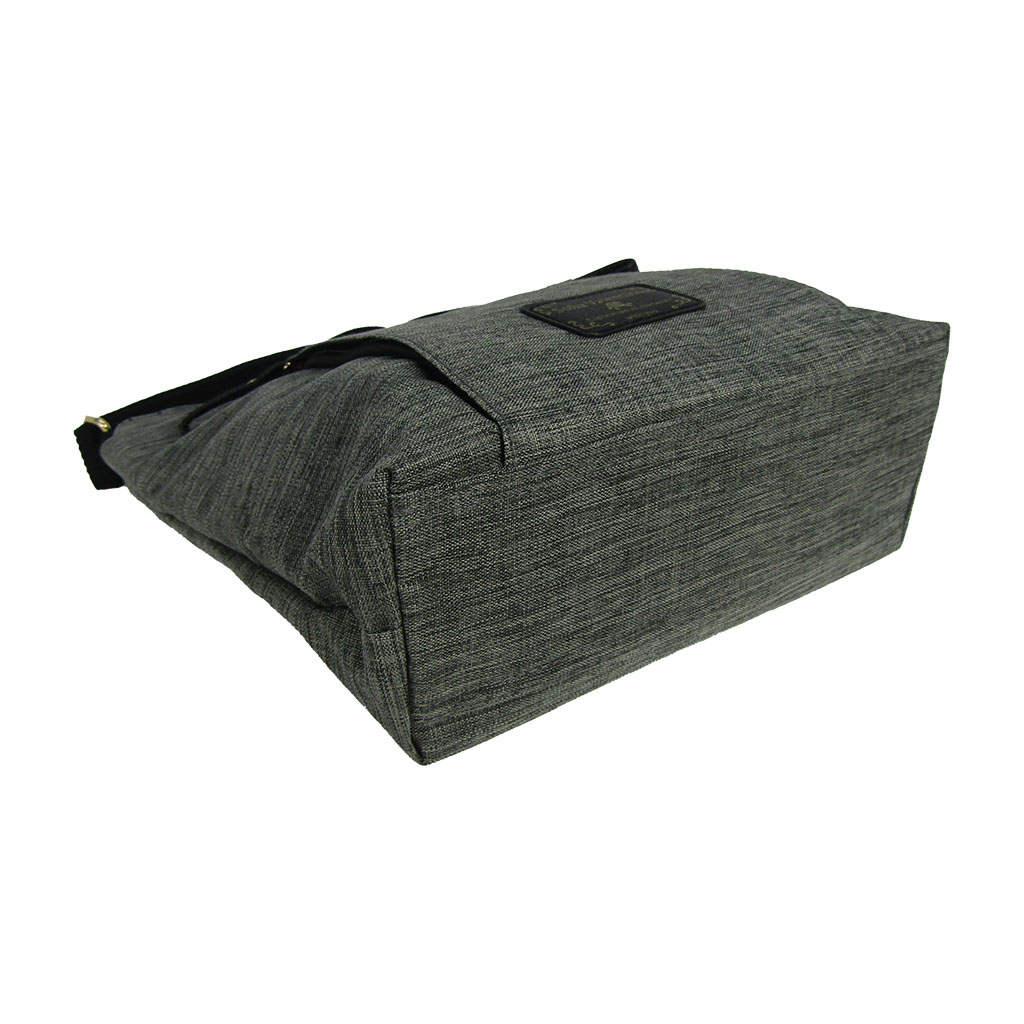 [Sofia Valentino ソフィアバレンチノ] 縦ファスナー ポケット付 軽量  ショルダーバッグ | レディース サコッシュ 多機能 ななめ掛け 黒×灰 ブラック×グレー 4902