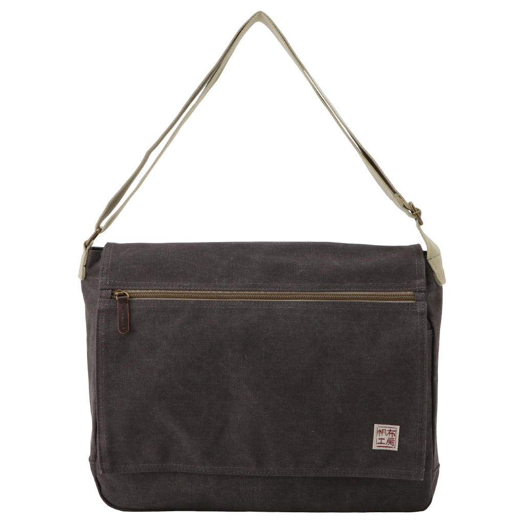 帆布工房 strollシリーズ|フラップショルダーバッグ 横 帆布 10号帆布 キャンバス ムラ染め フラップ A4対応 レディース メンズ ユニセックス 斜め掛け はんぷこうぼう3X81