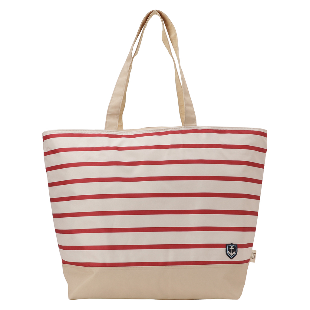 保冷バッグ トートバッグ 4X87 [mama fiore マーマフィオーレ] Picoteeシリーズ ピコティ 保温保冷 マリンボーダー おしゃれ レジャー レディース レッド