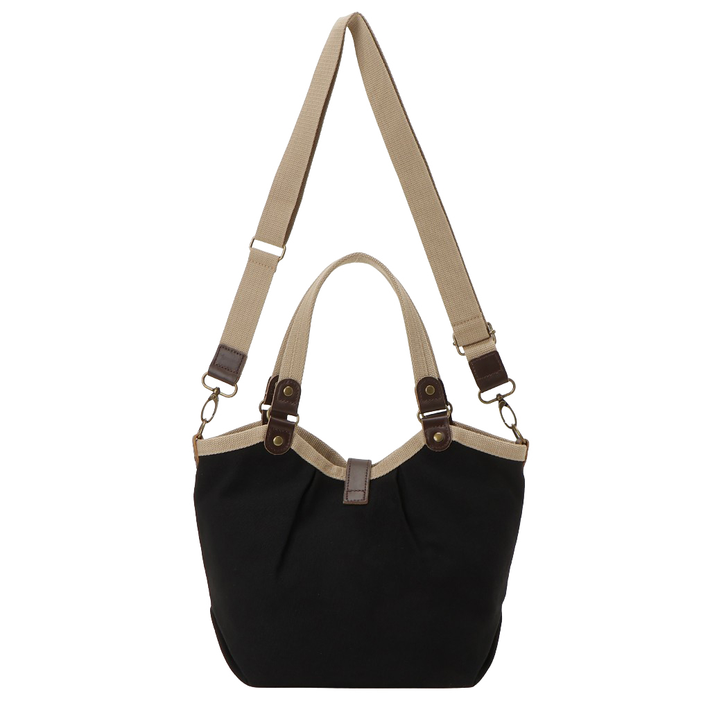 帆布工房 PEARIIシリーズ| バイカラー仕様 2WAY ハンドバッグ ショルダーバッグ 軽量 お弁当 天然素材 帆布 本革 底板付き ナチュラル カジュアル レディース はんぷこうぼう 3X40 