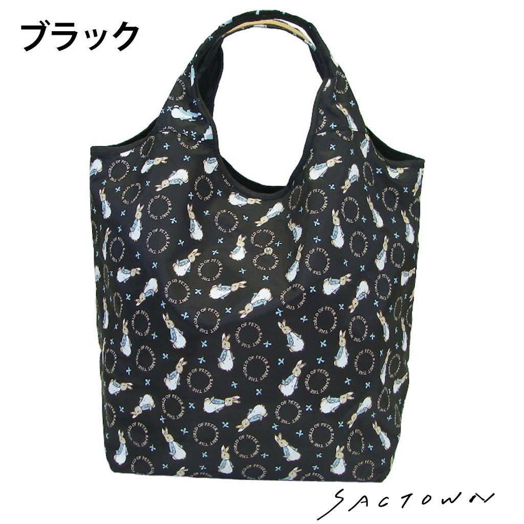 ピーターラビット（TM) |  ロゴ リース総柄 コンパクト マルシェバッグ (L) 全5色 0636
