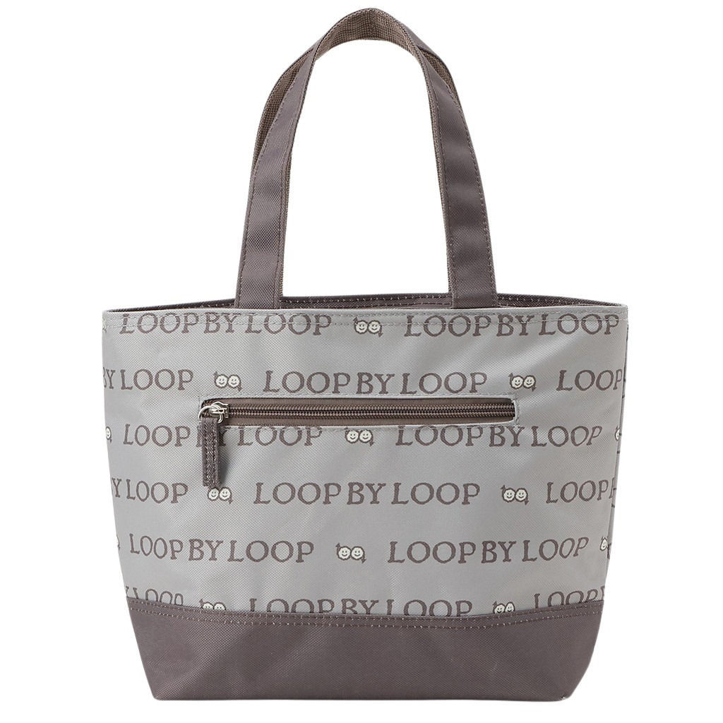  [mama fiore マーマフィオーレ] Picoteeシリーズ ピコティ 保温保冷 ランチバッグ 保冷バッグ | おしゃれ 可愛い サブバッグ 軽量 レディース キッズ 弁当袋 ミニ トートバッグ 4L 便利 ロゴグラム／グレー