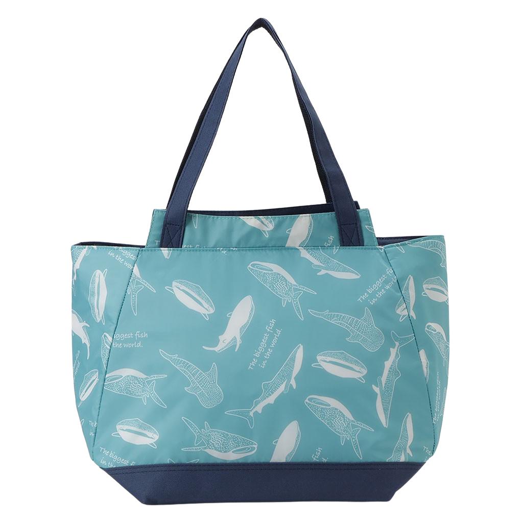 バルーン 保冷バッグ トートバッグ 5N35 [mama fiore マーマフィオーレ] 保温保冷 大容量 BIGサイズ ジンベイザメ 買い物 レジャー レディース サックス