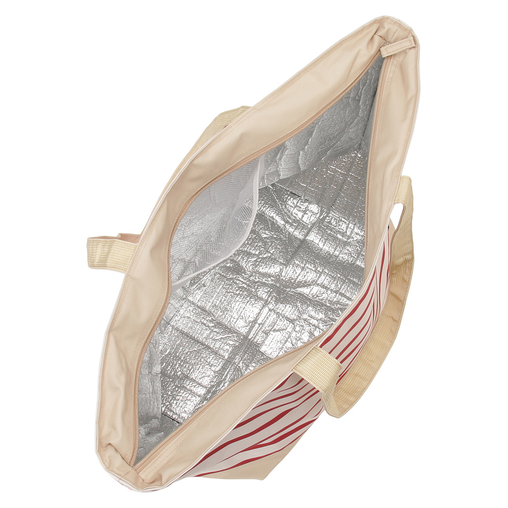 保冷バッグ トートバッグ 4X87 [mama fiore マーマフィオーレ] Picoteeシリーズ ピコティ 保温保冷 マリンボーダー おしゃれ レジャー レディース レッド