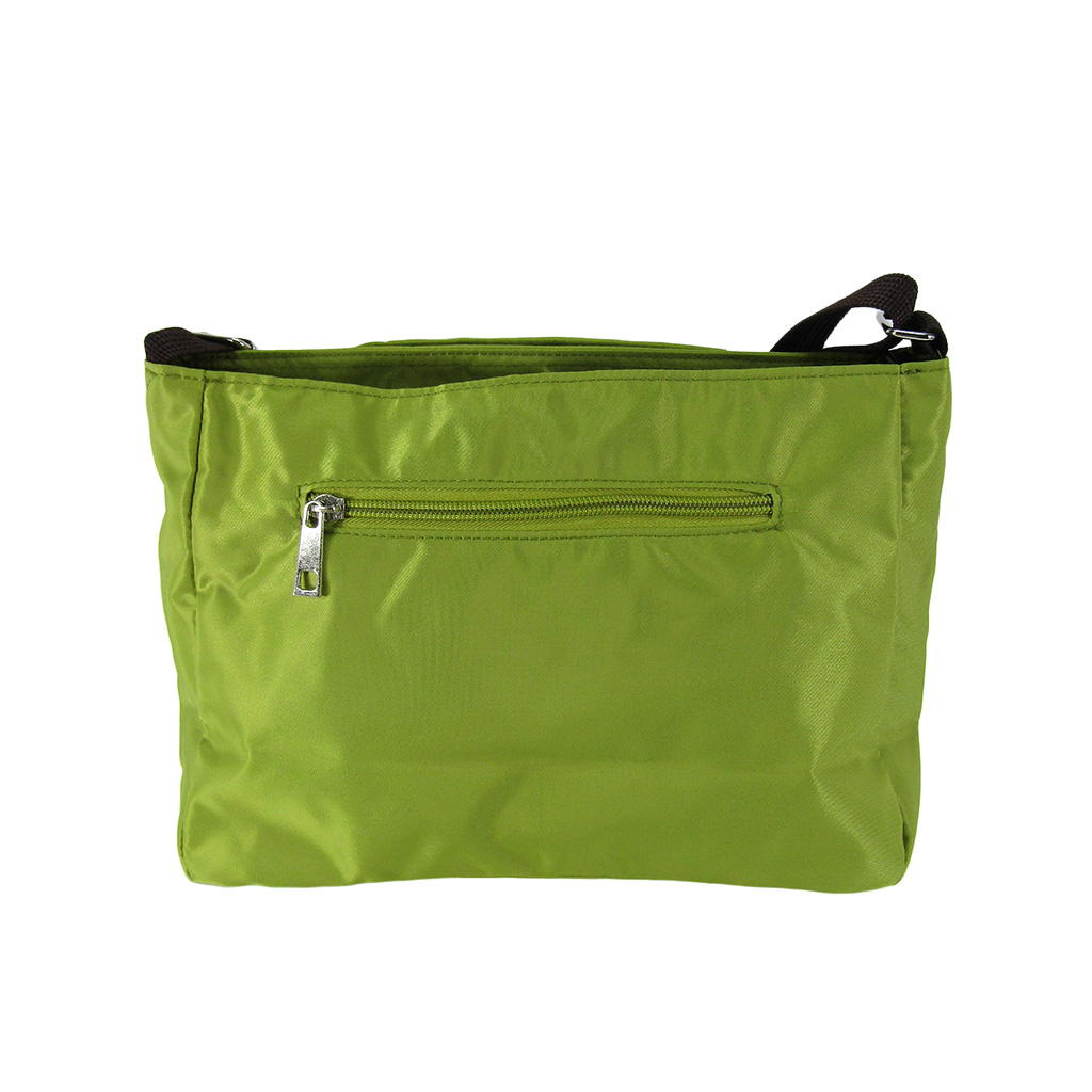 [Sofia Valentino ソフィアバレンチノ] 縦ファスナー ポケット付 横型ショルダーバッグ | レディース 多機能 ななめ掛け グリーン 4875