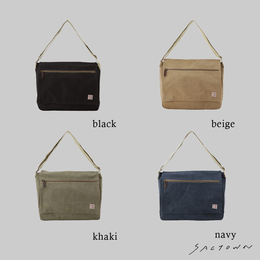 帆布 ショルダーバッグ FLAP SHOULDERシリーズ 3X81 [帆布工房 はんぷこうぼう] 帆布 キャンバス ショルダー斜め掛け A4