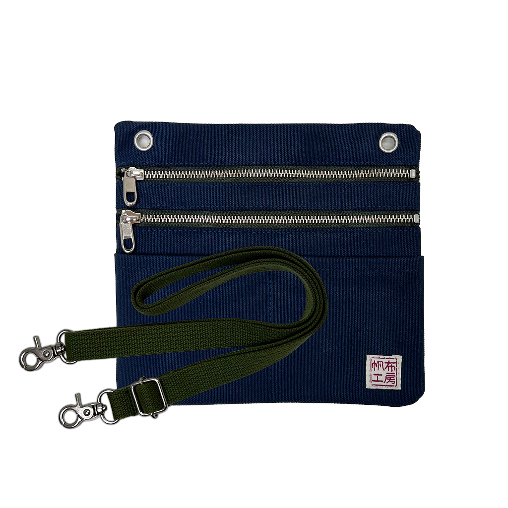 2WAY ショルダーバッグ 3J36 [帆布工房 はんぷこうぼう] 日本製 ポーチ サコッシュショルダー マチなし 帆布 キャンバス ブランド