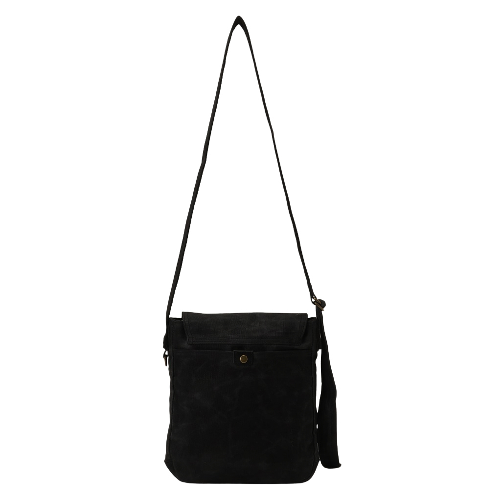 帆布工房 HUSKYII シリーズ 全３色 | B5対応 帆布ショルダーバッグ パラフィン加工 撥水 天然素材 帆布 キャンバス 旅行 通学 男女兼用 頑丈 はんぷこうぼう 黒 ブラック 3X25