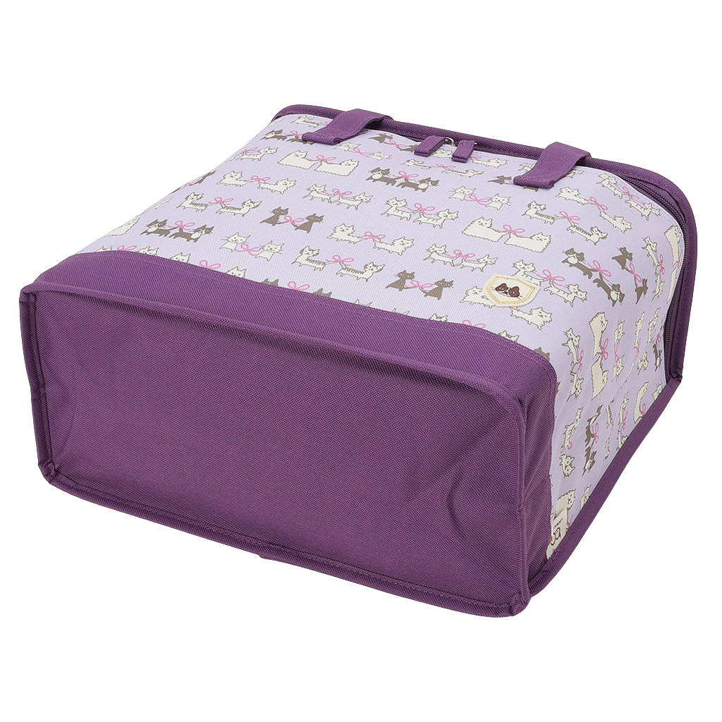  [mama fiore マーマフィオーレ] Picoteeシリーズ ピコティ BOX型 保温 保冷 トートバッグ 4WG6 保冷バッグ ボックス型 ねこ結び かわいい レジャー レディース パープル