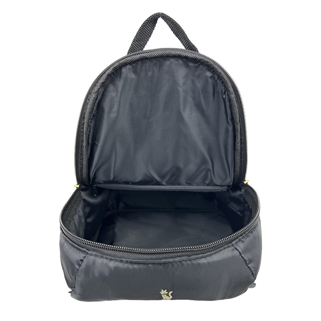 [Sofia Valentino ソフィアバレンチノ] ネコ柄 刺繍リュックサック | 軽量 刺しゅう レデイース 猫 ねこ かわいい 黒 ブラック 4919