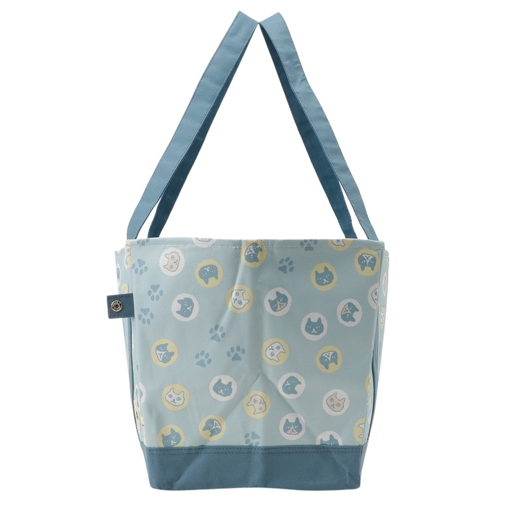 レジかごバッグ 4WA4 [mama fiore マーマフィオーレ] Picoteeシリーズ ピコティ 保温保冷 ネコドット レジカゴバッグ トートバッグ レジャー レディース グリーン