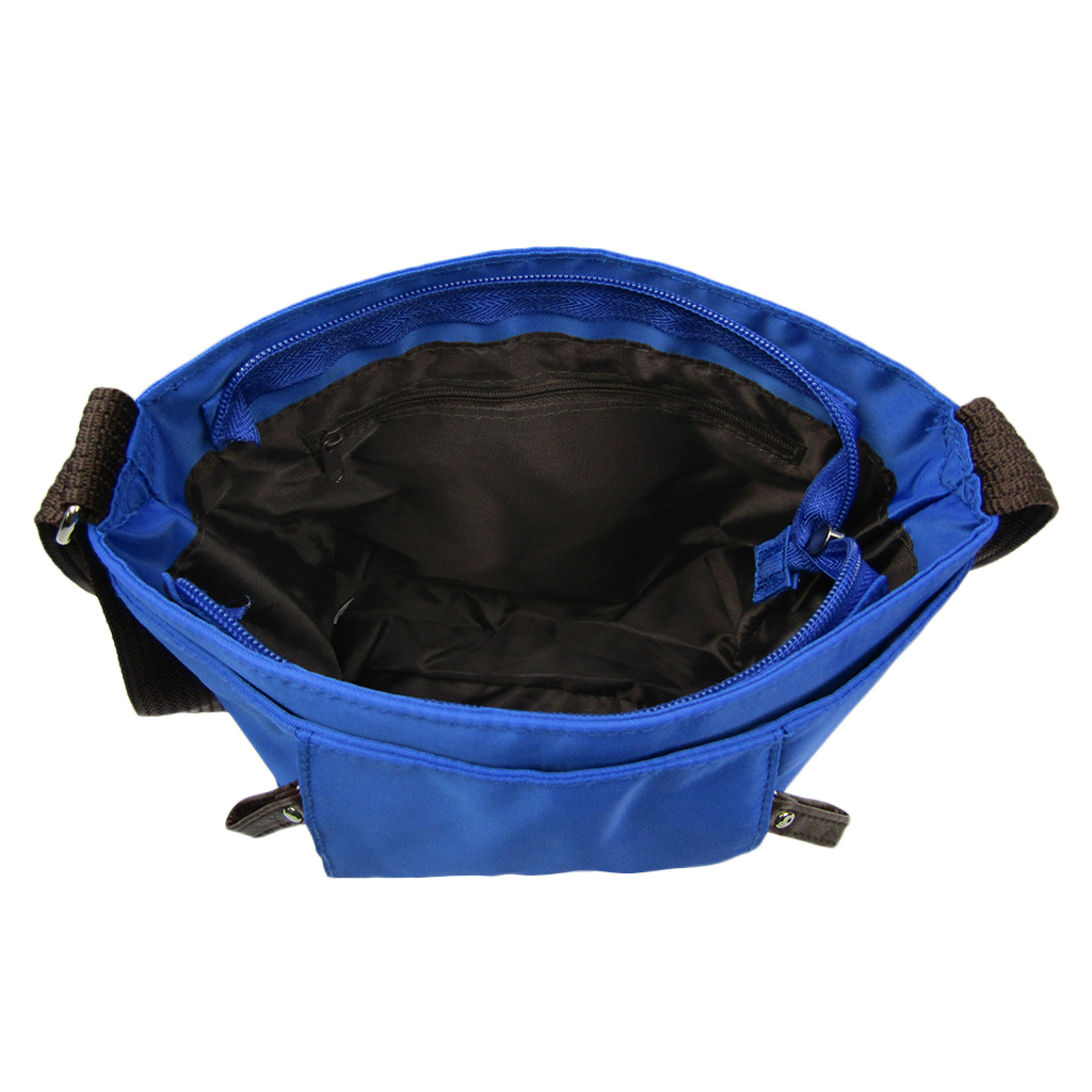 [Sofia Valentino ソフィアバレンチノ] 縦ファスナー ポケット付 ショルダーバッグ｜レディース 多機能 ななめ掛け ブルー 4874