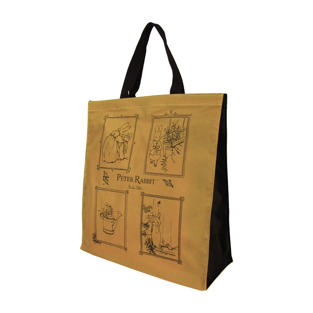 スクエアトートバッグ (M) 0647-03 [PETER RABBIT(TM) ピーターラビット(TM)] 軽量 A4 買い物 底板付き スクエア型 サブバッグ お稽古 うさぎ