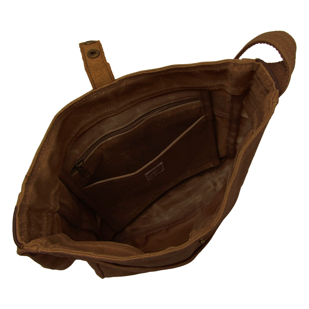 帆布工房 HUSKYII シリーズ 全３色 | B5対応 帆布ショルダーバッグ パラフィン加工 撥水 天然素材 帆布 キャンバス 旅行 通学 男女兼用 頑丈 はんぷこうぼう 茶 ブラウン 3X25