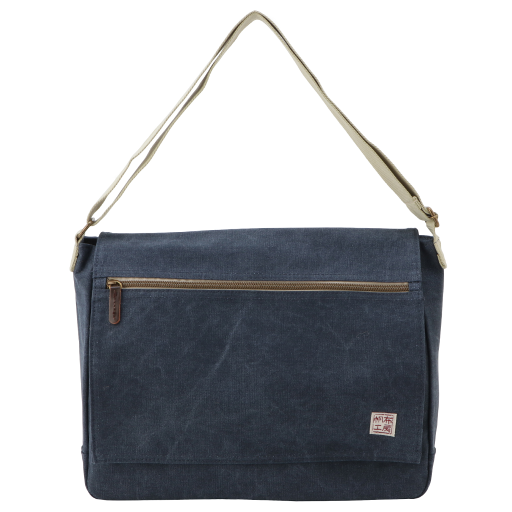 帆布工房 strollシリーズ|フラップショルダーバッグ 横 帆布 10号帆布 キャンバス ムラ染め フラップ A4対応 レディース メンズ ユニセックス 斜め掛け はんぷこうぼう3X81
