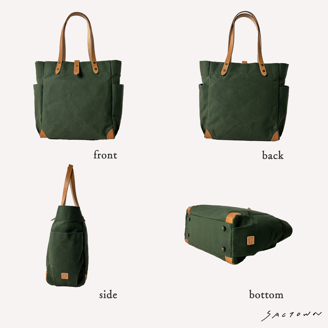 帆布工房 エイジングシリーズ 全3色 | 国産帆布 キャンバストートバッグ（M）日本製 多機能 男女兼用 パラフィン加工  3J10
