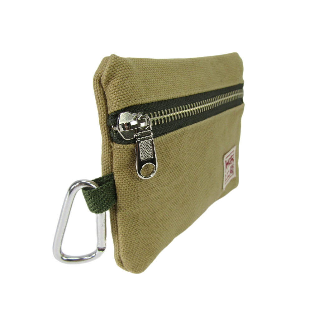 倉敷産帆布 日本製ティッシュポーチ 3J33 [帆布工房 はんぷこうぼう] ミニポーチ 帆布 キャンバス カラビナ付