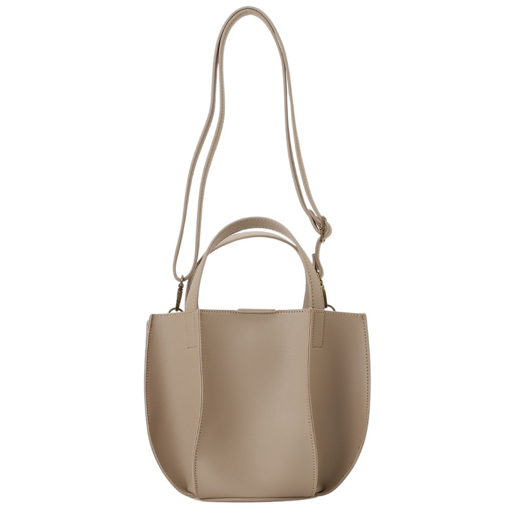 ショルダーバッグ 6242 [chiemi sacs チエミサックス] シンプル 2WAY オシャレ バケットバッグ 自立 レディース 00ベージュ