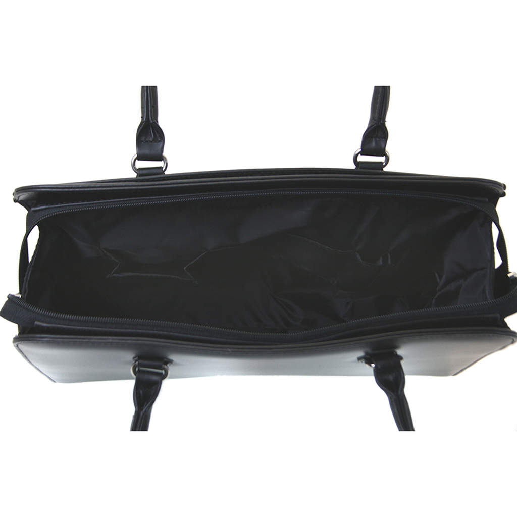 A4対応 レディース リクルートバッグ | 就活 就職 通勤バッグ 合皮 自立 底鋲 軽量 肩掛け 面接 営業 ビジネスバッグ ビジネストート 黒 ブラック 0483