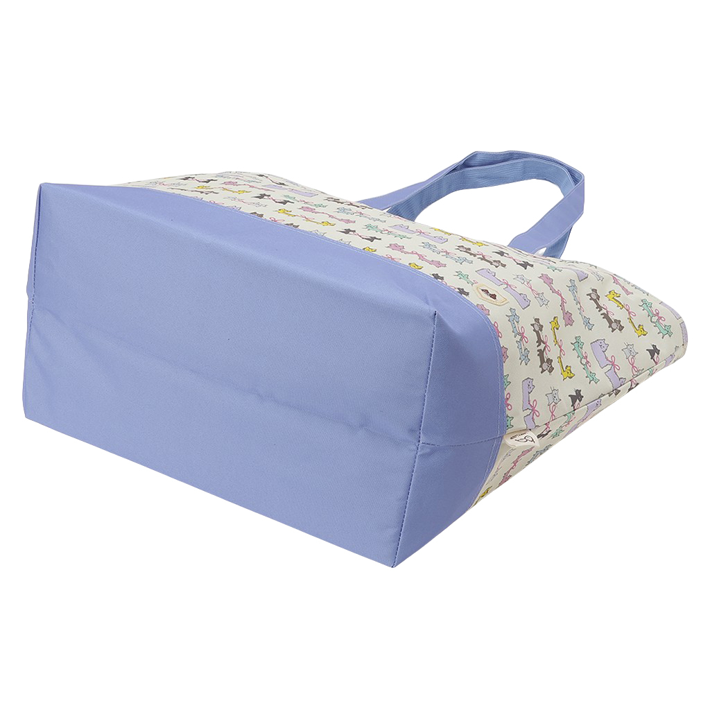 保冷バッグ トートバッグ 4WG7 [mama fiore マーマフィオーレ] Picoteeシリーズ ピコティ 保温保冷 ネコドット 大容量 レジャー キャンプ レディース ブルー