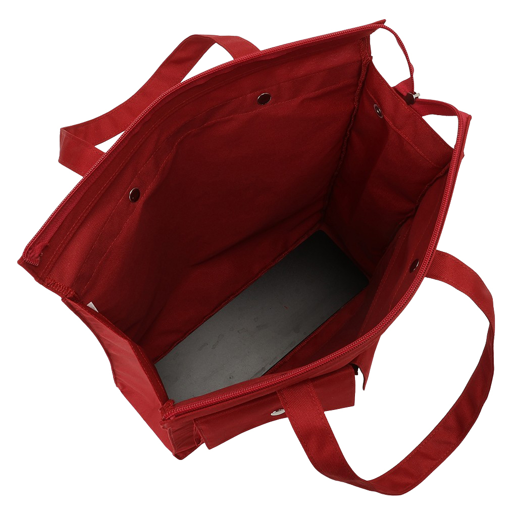 [A.O.T エーオーティー]  多機能 A4 対応トートバッグ 大容量 軽量 書類かばん 縦型 底板付き 撥水加工 男女兼用 ハンドバッグ ダークレッド 3420