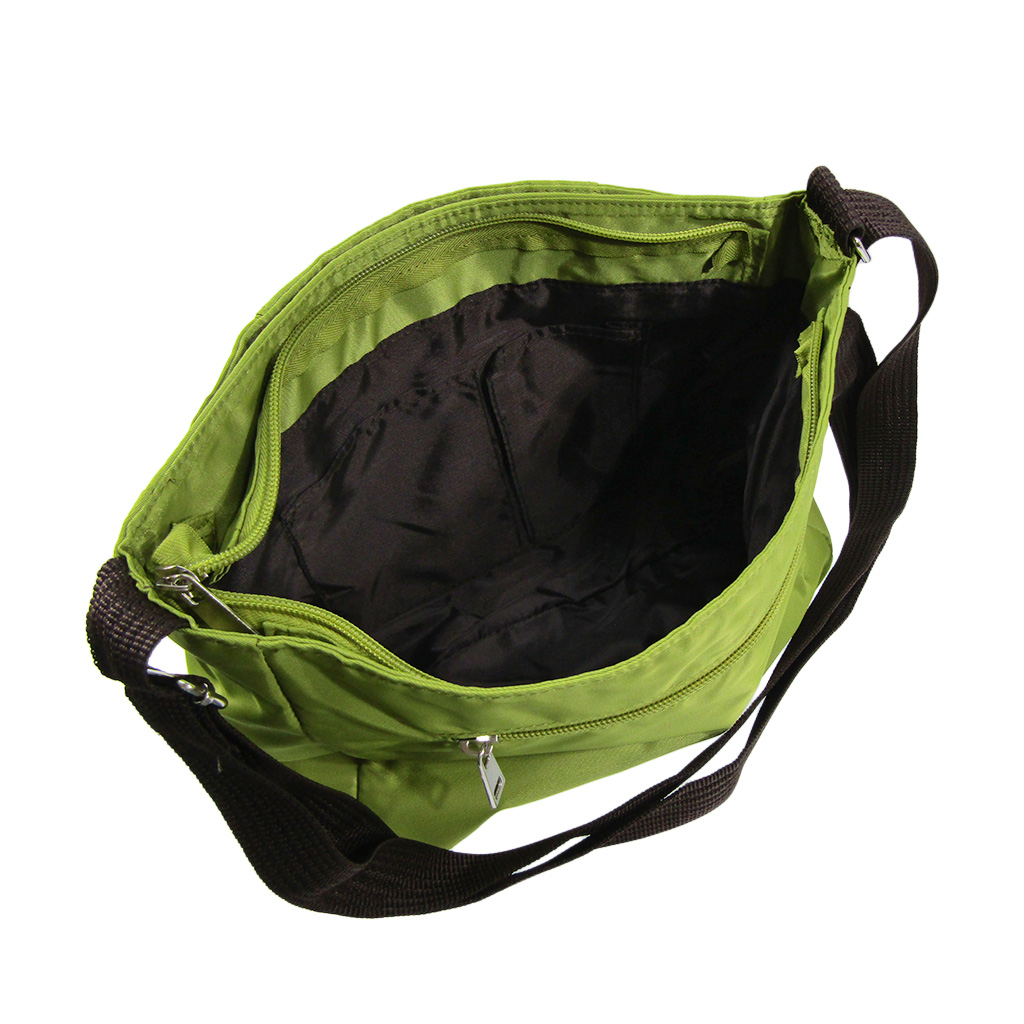 [Sofia Valentino ソフィアバレンチノ] 縦ファスナー ポケット付 横型ショルダーバッグ | レディース 多機能 ななめ掛け グリーン 4875