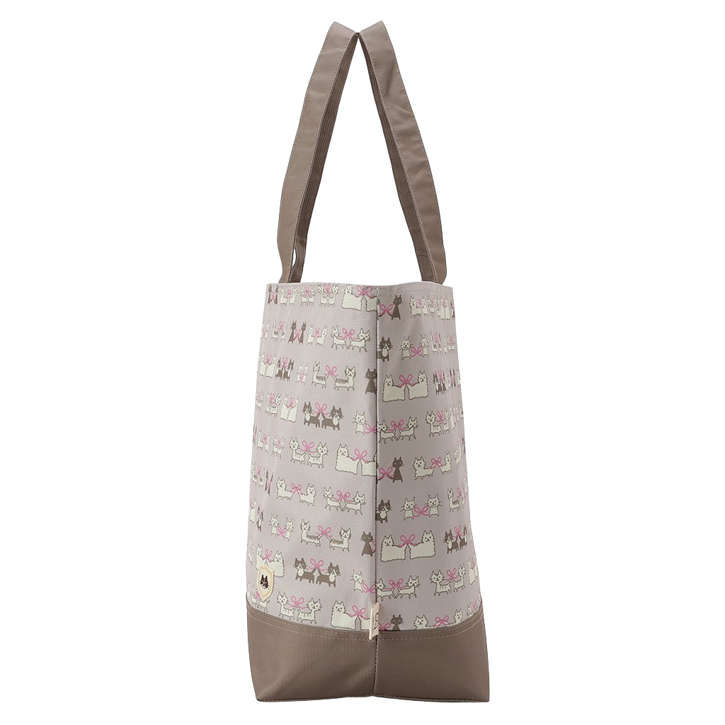 保冷バッグ トートバッグ 4WG7 [mama fiore マーマフィオーレ] Picoteeシリーズ ピコティ 保温保冷 ネコドット 大容量 レジャー キャンプ レディース ベージュ