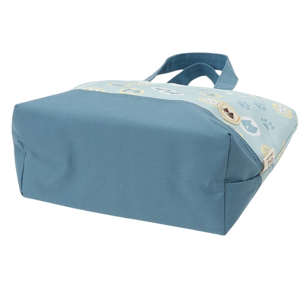  [mama fiore マーマフィオーレ] Picoteeシリーズ ピコティ 保温保冷 ランチバッグ 保冷バッグ | おしゃれ 可愛い サブバッグ 軽量 レディース キッズ 弁当袋 ミニ トートバッグ 4L 便利 ネコドット／グリーン