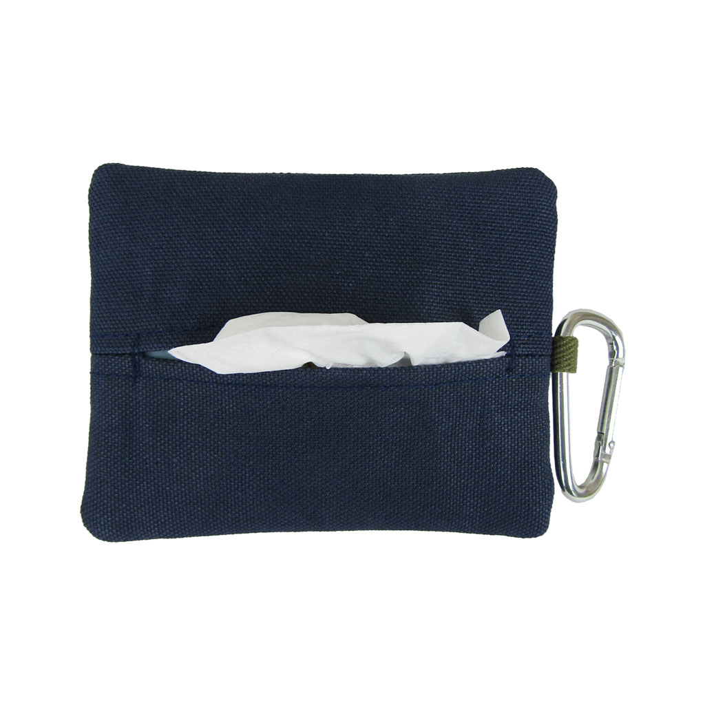 倉敷産帆布 日本製ティッシュポーチ 3J33 [帆布工房 はんぷこうぼう] ミニポーチ 帆布 キャンバス カラビナ付