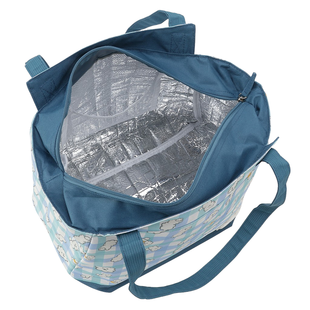 保冷バッグ トートバッグ 4WH8 [mama fiore マーマフィオーレ] Picoteeシリーズ ピコティ 保温保冷 もふもふ 犬 チェック柄 大容量 レジャー レディース グリーン