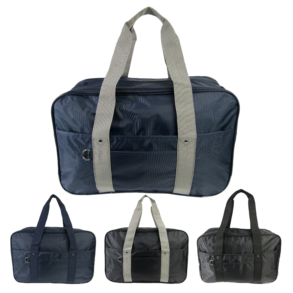 [A.O.T エーオーティー] A4対応 シンプル スクールバッグ スクバ 通学用 サブバッグ 横向き  学校 通学かばん 学生 生徒 男女兼用 紺 ネイビー 3387