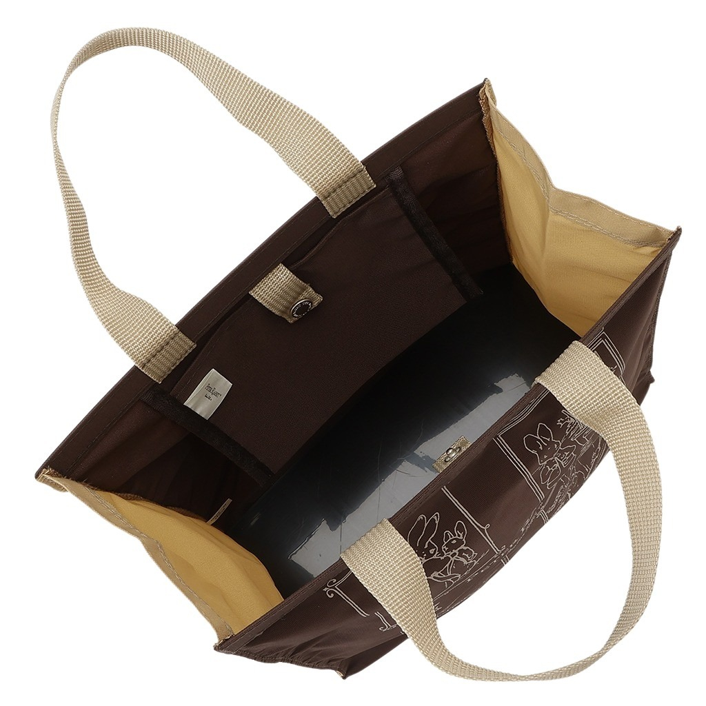 スクエアトートバッグ (S) 0646-03 [PETER RABBIT(TM) ピーターラビット(TM)] 軽量 B5 買い物 底板付き スクエア型 サブバッグ お稽古 うさぎ トートバッグ