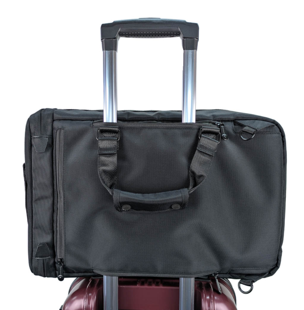 SANDGLASS｜キャリーオン機能 B4対応 2WAYビジネスバッグ 大容量 多機能 撥水 リュック 手持ち ビジネスリュック PC タブレット収納 出張 サンドグラス ブラック 3G02