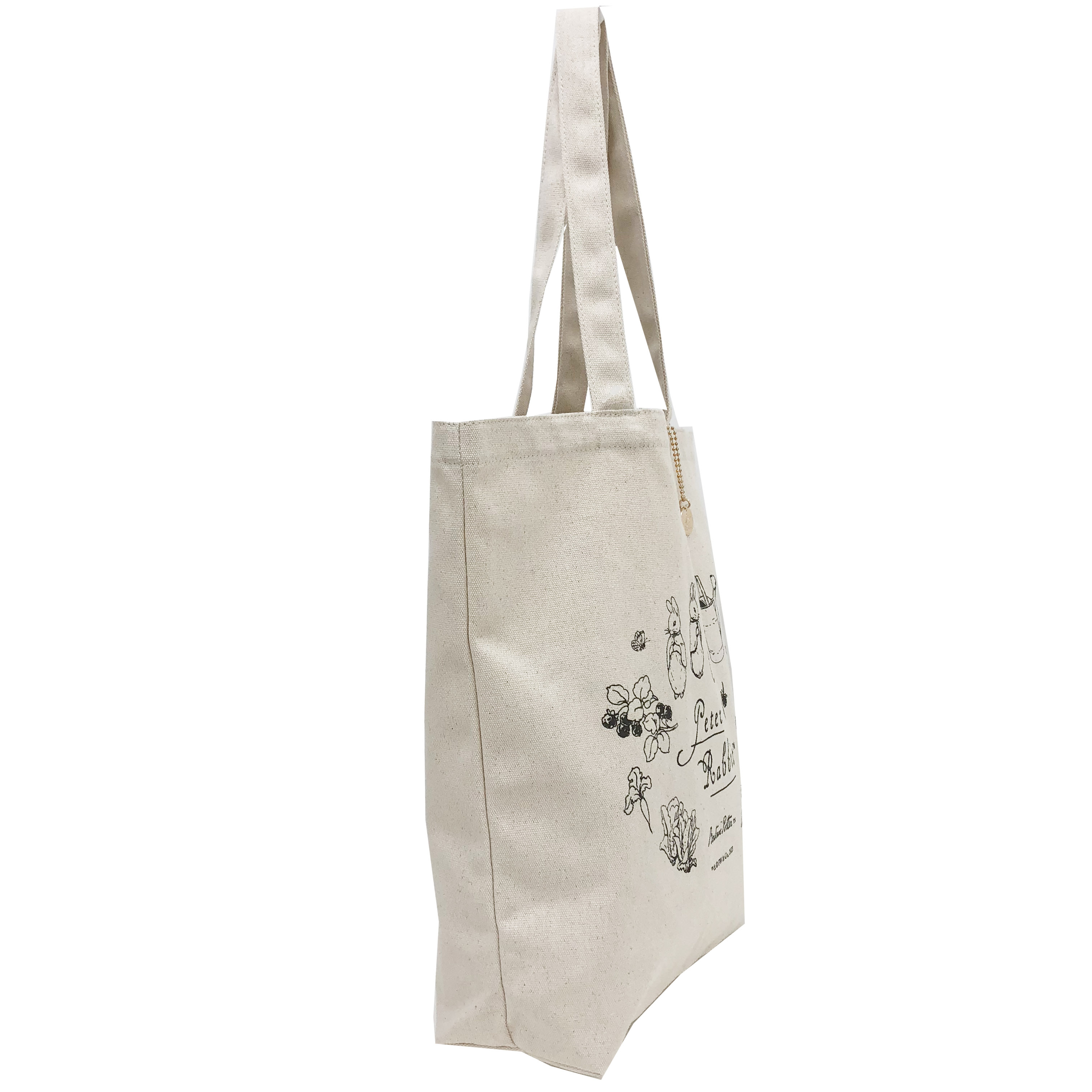 トートバッグ 0650 [PETER RABBIT(TM) ピータ―ラビット(TM)] キャンパストート A4 レディース チャーム付き 00キナリ