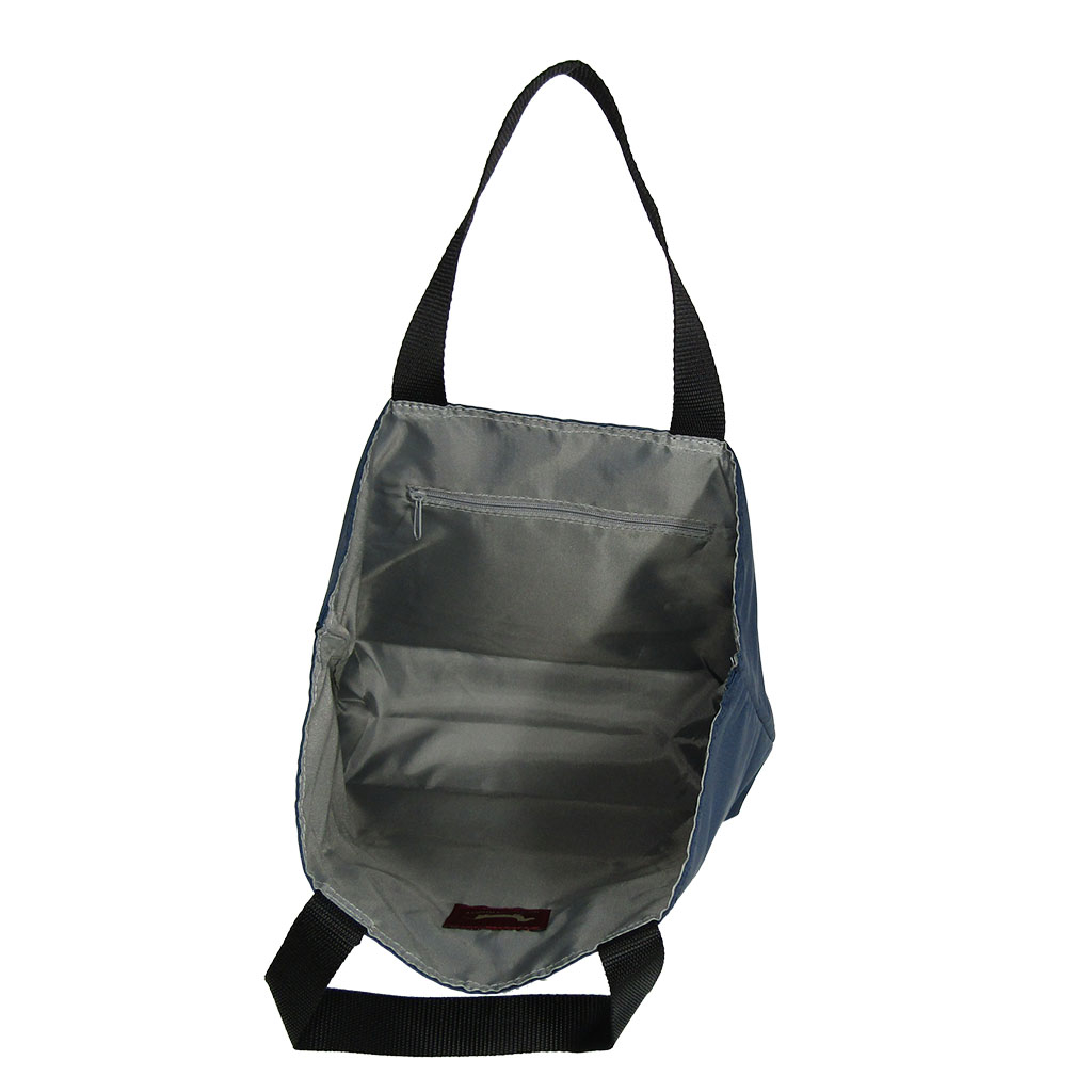 WHOLLY | リバーシブル トートバッグ | A4対応 紺×グレー系 ネイビー 3L08