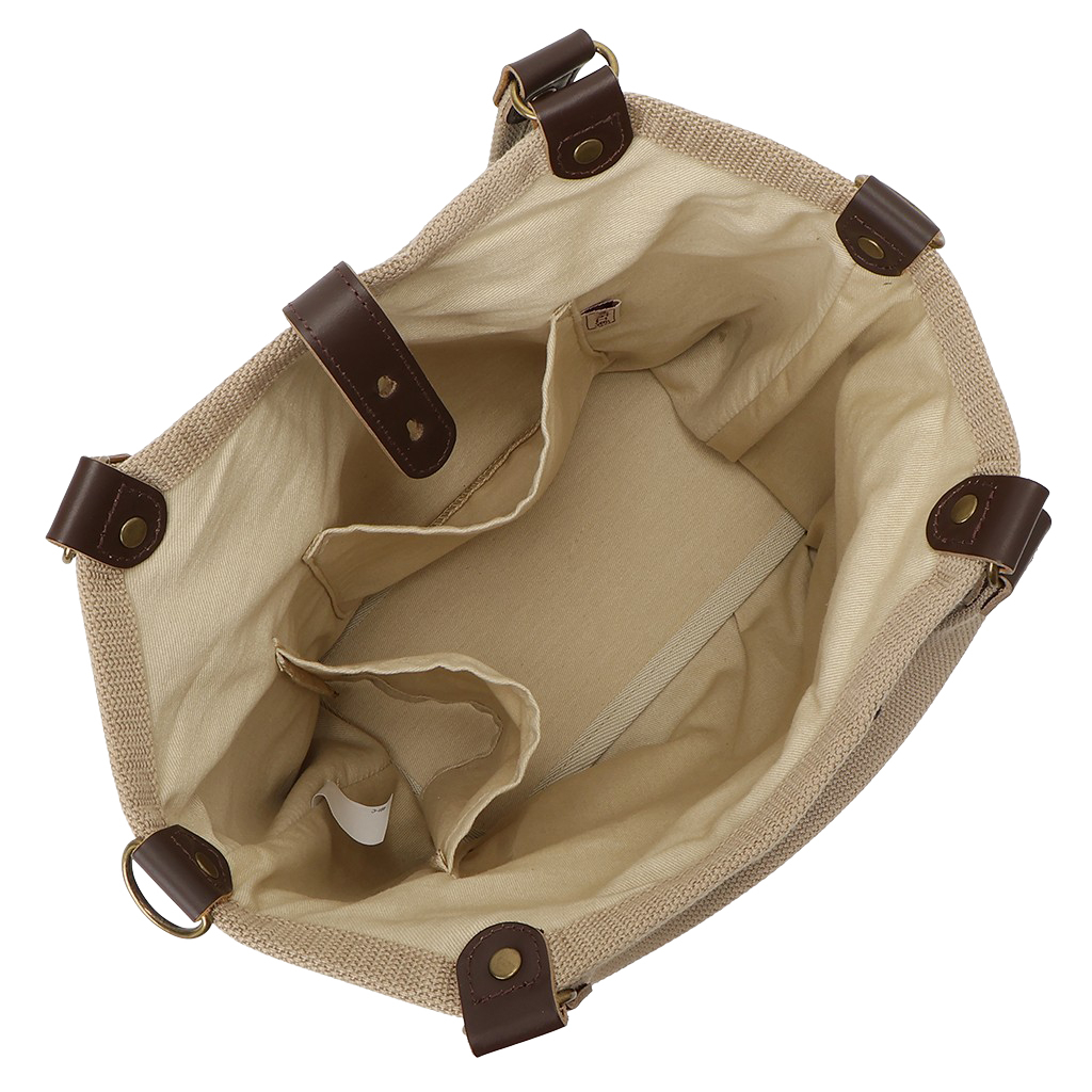 帆布工房 PEARIIシリーズ| バイカラー仕様 2WAY ハンドバッグ ショルダーバッグ 軽量 お弁当 天然素材 帆布 本革 底板付き ナチュラル カジュアル レディース はんぷこうぼう 3X40 