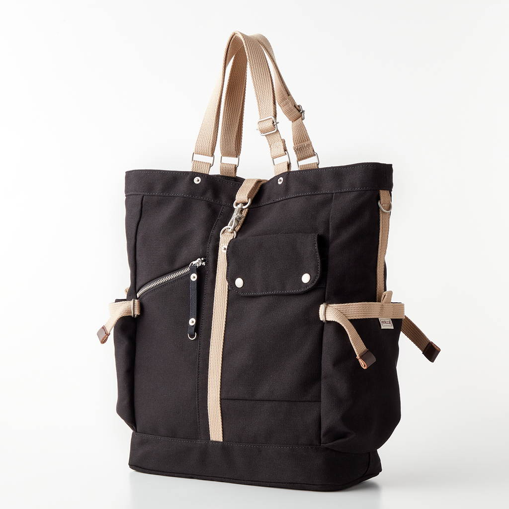 持ち手長さ調整できる！縦型トートバッグ CONTROLIIシリーズ 3X01 [帆布工房 はんぷこうぼう] 帆布 トート キャンバス 大容量 丈夫 便利 ポケット充実 収納力
