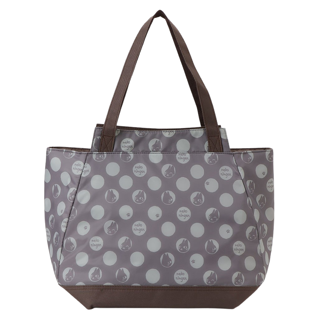 バルーン 保冷バッグ トートバッグ 5M74 [ネコ人間 nekoningen ねこにんげん] 保温保冷 大容量 BIG 買い物 レジャー ネコ レディース グレー