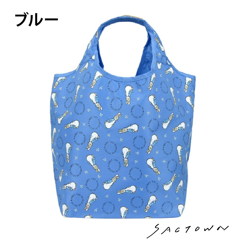 ピーターラビット（TM) |  ロゴ リース総柄 コンパクト マルシェバッグ (M) 全5色 0634