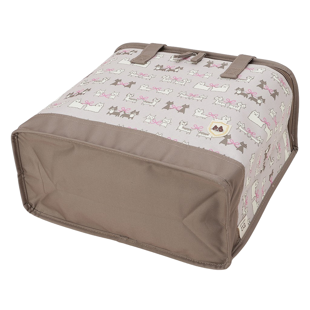  [mama fiore マーマフィオーレ] Picoteeシリーズ ピコティ BOX型 保温 保冷 トートバッグ 4WG6 保冷バッグ ボックス型 ねこ結び かわいい レジャー レディース ベージュ