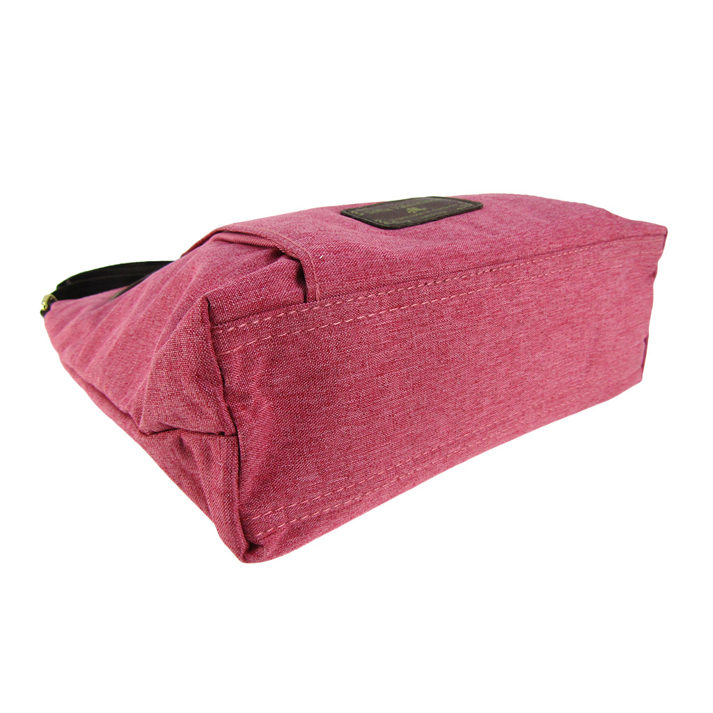 [Sofia Valentino ソフィアバレンチノ] 縦ファスナー ポケット付 軽量  ショルダーバッグ | レディース サコッシュ 多機能 ななめ掛け 赤系 ピンク 4902