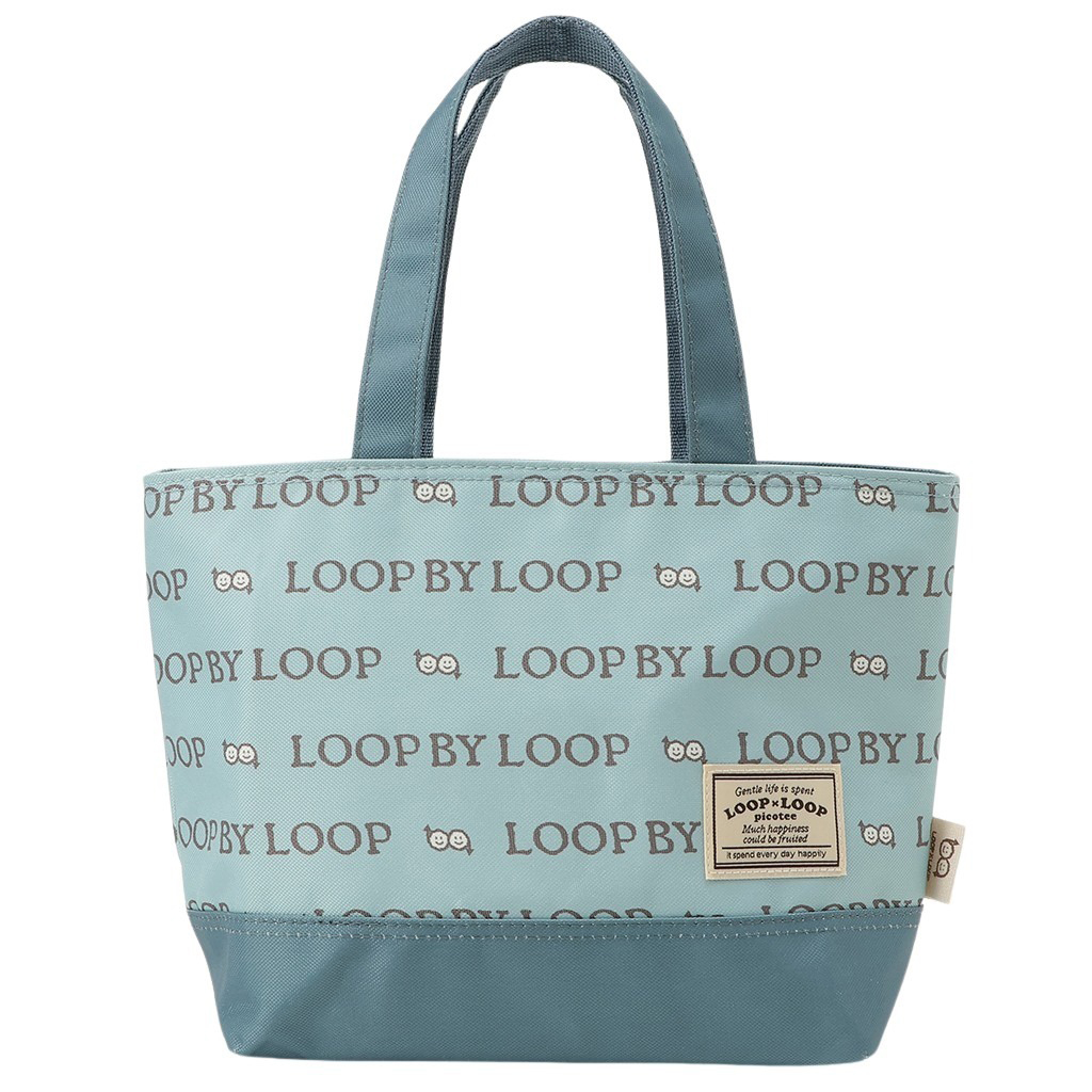  [mama fiore マーマフィオーレ] Picoteeシリーズ ピコティ 保温保冷 ランチバッグ 保冷バッグ | おしゃれ 可愛い サブバッグ 軽量 レディース キッズ 弁当袋 ミニ トートバッグ 4L 便利 ロゴグラム／グリーン